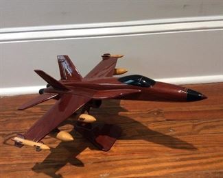 Mahogany Model Jet Fighter