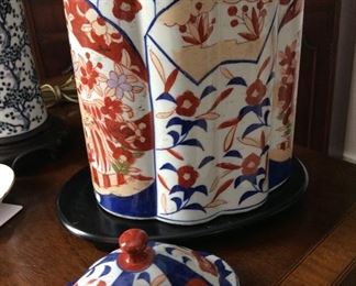 Japanese Porcelain Cannister w/ Lid