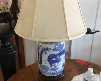 Lamp Blue and White