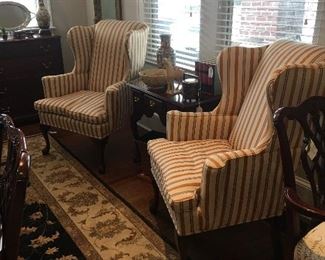Pair Wing Chairs