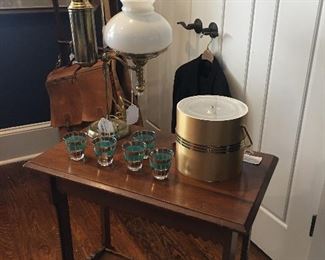 Vintage glasses and Ice Bucket