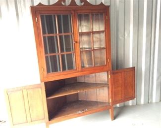 Antique Corner Hutch