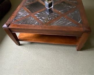 Marble and wood cocktail table 225.00