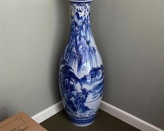 Tall Blue & White vase 195.00