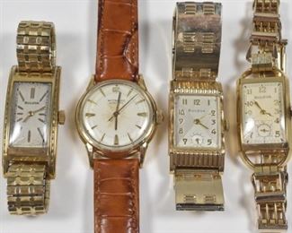 4 Gold Filled Men's Wristwatches