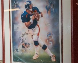 After Andrew Goralski. (American, 20th/21st Century). Portrait of a Champion. 1998. Lithograph. Artist’s Proof. Signed in Ink in the Plate Super Bowl Champs John Elway. Signed Outside the Plate Lower Left in Pencil Andrew Goralski. Signed in the Plate Lower Left and Dated Andrew Goralski 98. Marked in Pencil Lower Right Margin AP 39/50.
The image an Artist’s Proof commemorating John Elway’s victory in Super Bowl XXXII.
Condition: Very Good.
Dimensions: 26 x 18 ¾ inches. $2,500.00