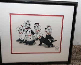 A Disney Sericel. 1001 Dalmatians Puppy Disguise. Edition of 5000. With Certificate of Authenticity.
Condition: Very Good.
Dimensions: 10 x 13 inches. $450.00