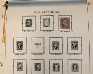 American cancelled and hinged and mint hinged stamps incluuding commemoratives 1847-1952. Also airmails back of the book and others see following images. The American collection with following Minkus Global album. $1,000 for all collections