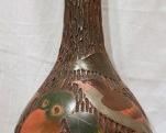 Japanese Medi Period Tait Shippo Tree Bark Lacquer Vase