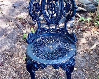 1 of 3 black iron chair