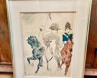 Napoleon French etching, signed