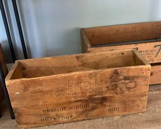 Vintage Wooden Crates. 