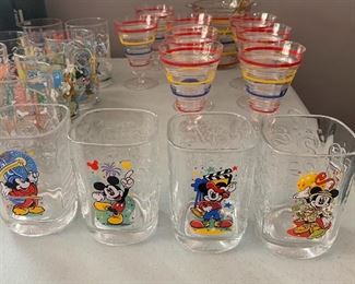 Mickey Mouse Collectible Glasses. 