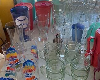 Barrel Mugs, Coca-Cola Malt Glasses. 
