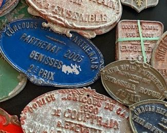 1990-2000's French Metal Plaques/Awards. 