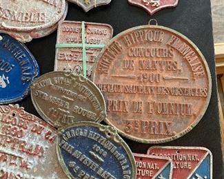 French Metal Plaques, many variations and dates, color, patina. 