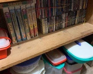 Disney VHS, DVD’s. 