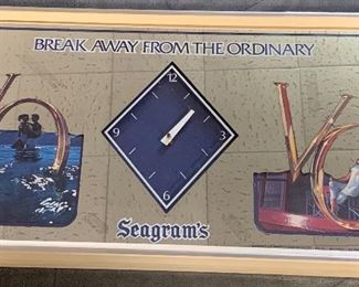 Retro Seagram’s Clock. 