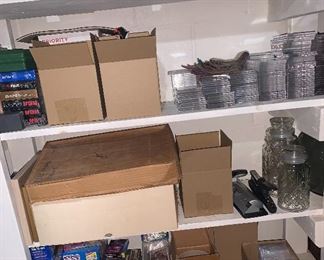 Baseball cards and protective cases. 