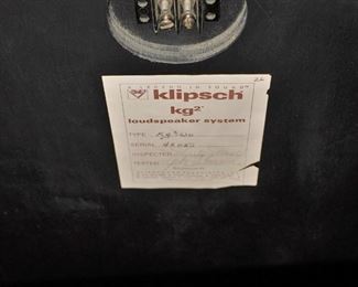 Klipsch Kg2 speakers