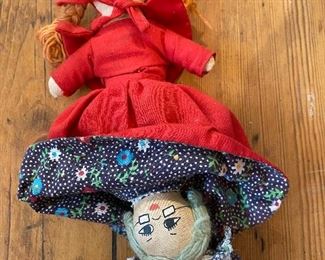 Vintage inside out doll - Red riding hood