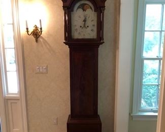 23. Antique Grandfather Clock (19" x 10" x 92") (as is)