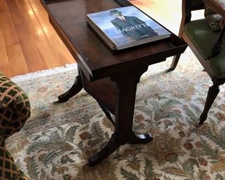 46. Tray Top Trestle Accent Table (16" x 29" x 27") (as is)