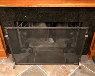 76. Wrought Iron Fireplace Screen (40" x 27")
