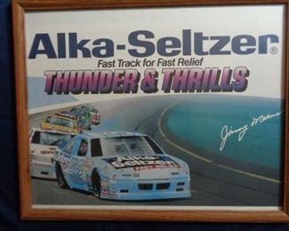 framed NASCAR art
