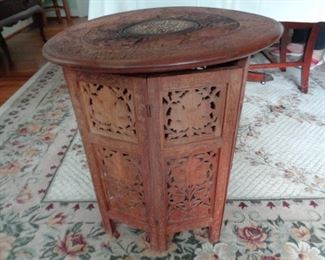 Antique carved table from India
