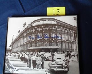 Ebbets Field photo signed by Duke Snider