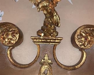 Detail of eagle wall mirror