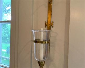 Pair of brass sconces