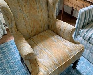 Pair of wing back chairs