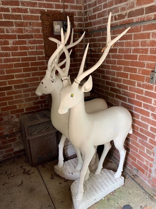 Pair of very large deer -Christmas decor!