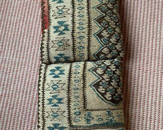 Pair of pillows made from rugs