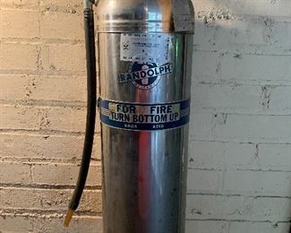 Vintage chrome fire extinquisher