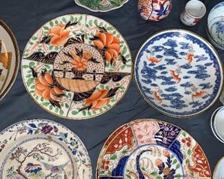 Ironstone transfer ware and Asia; top right -bats