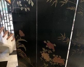 Reverse side of Asian screen