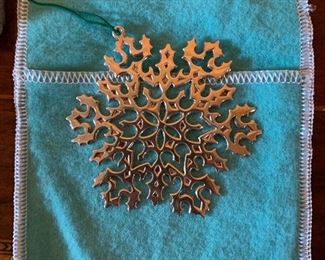 Tiffany Sterling Silver Snowflake Ornament 