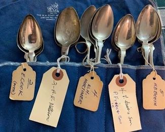 Over 60 19th century coin silver spoons