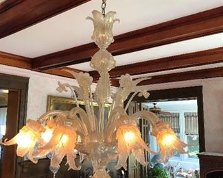 BUY IT NOW $3500.00 Fantastic Venetian Glass Chandelier. Picture does not do it justice. It is approximately 30 in wide. One piece at top has been repaired. -Must be removed and picked up after the sale is over. 