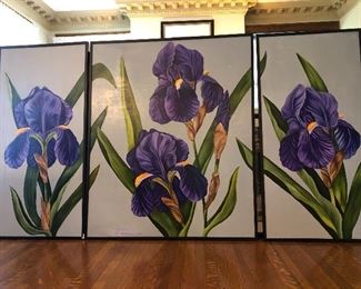 Large oil on canvas Triptych BUY IT NOW $80.00