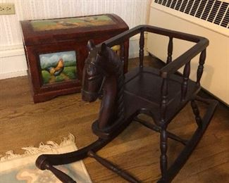 wood rocking horse