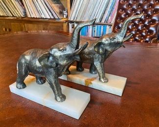 Trunk UP! Elephant bookend