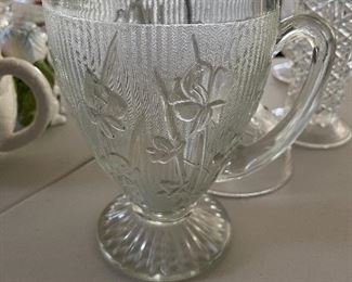 Vintage glass pitcher.