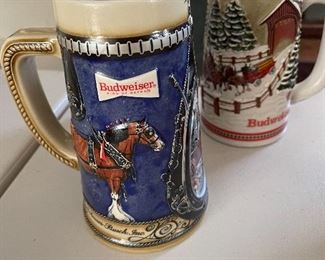 Budweiser steins for sale.
