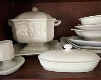 Iron stone pottery. Many pieces to choose from.