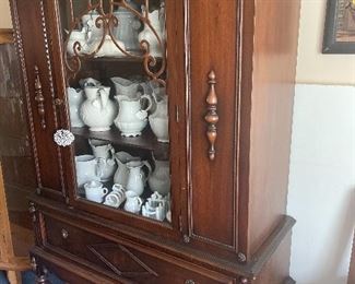 Vintage mahogany wood buffet cabinet. 