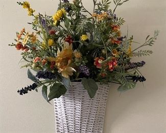 Wall hanging floral pocket. 